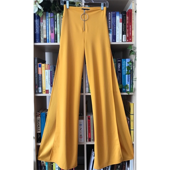 60's 70's Yellow High Waisted Pant NWOT - Picture 1 of 4